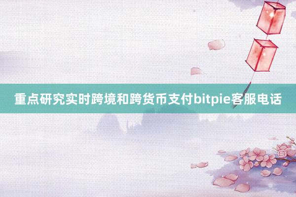 重点研究实时跨境和跨货币支付bitpie客服电话