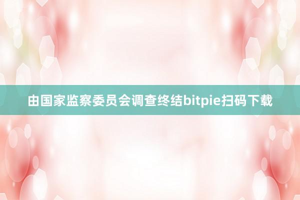 由国家监察委员会调查终结bitpie扫码下载