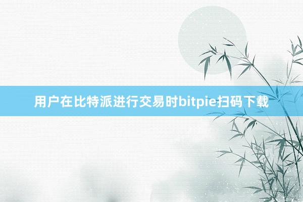 用户在比特派进行交易时bitpie扫码下载