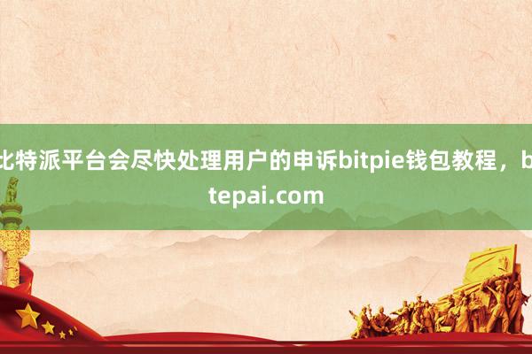 比特派平台会尽快处理用户的申诉bitpie钱包教程，bitepai.com