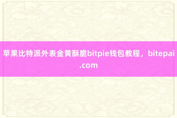 苹果比特派外表金黄酥脆bitpie钱包教程，bitepai.com