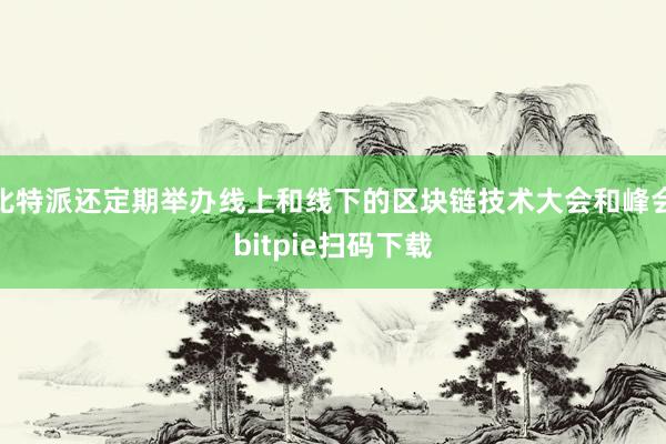 比特派还定期举办线上和线下的区块链技术大会和峰会bitpie扫码下载