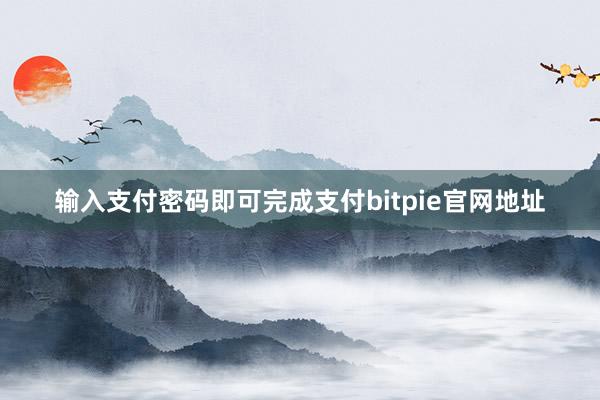 输入支付密码即可完成支付bitpie官网地址