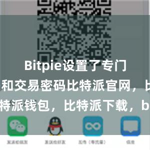 Bitpie设置了专门的资产密码和交易密码比特派官网，比特派钱包，比特派下载，bitpie钱包使用