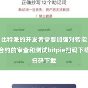 比特派的开发者需要加强对智能合约的审查和测试bitpie扫码下载