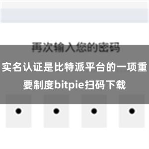 实名认证是比特派平台的一项重要制度bitpie扫码下载